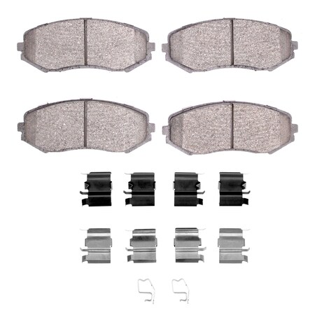 Dynamic Friction Co 3000 Semi-Metallic Brake Pads Hardware Kit, Low Dust, 100% Copper Free, 100% Asbestos-free, Front 1311-1188-01